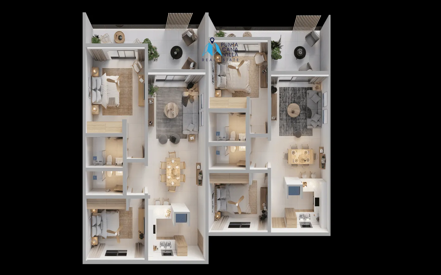 El Cortecito, Apartamento de dos habitaciones en venta en Bavaro, Punta Cana