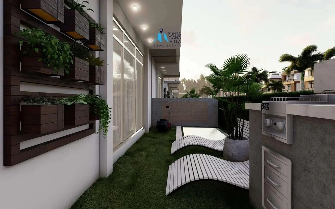 À vendre à Punta Cana, maison de ville de deux chambres à Bavaro