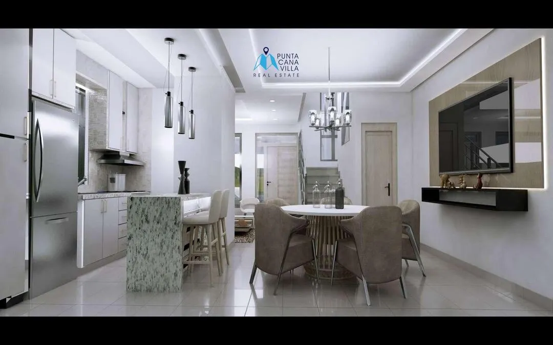 À vendre à Punta Cana, maison de ville de deux chambres à Bavaro