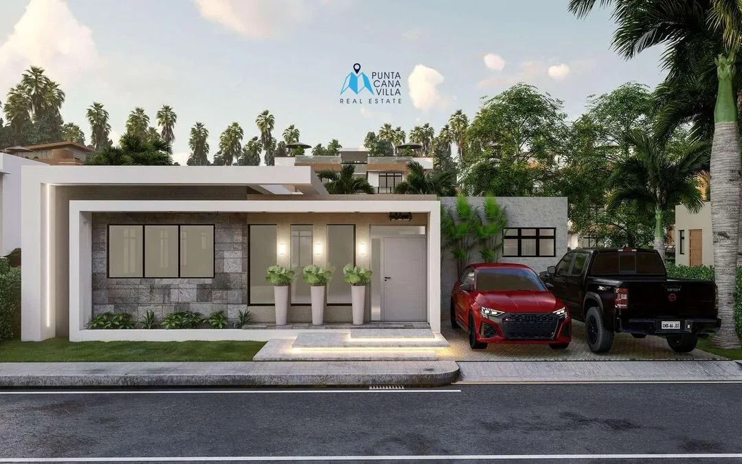For sale in Punta Cana, three-bedroom villa in Bavaro