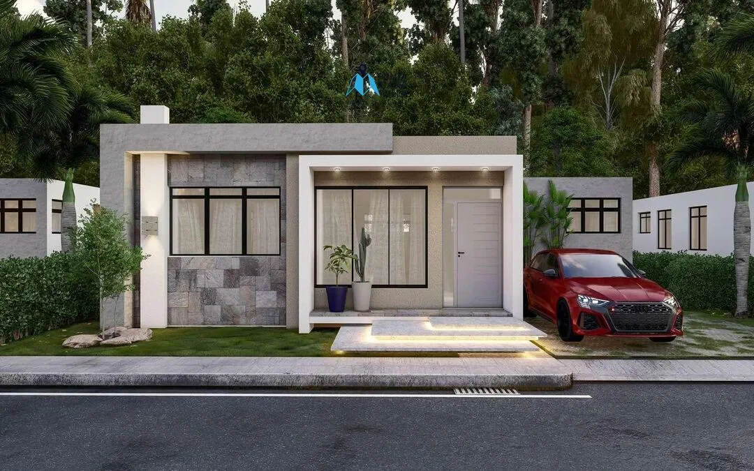 For sale in Punta Cana, two-bedroom villa in Bavaro