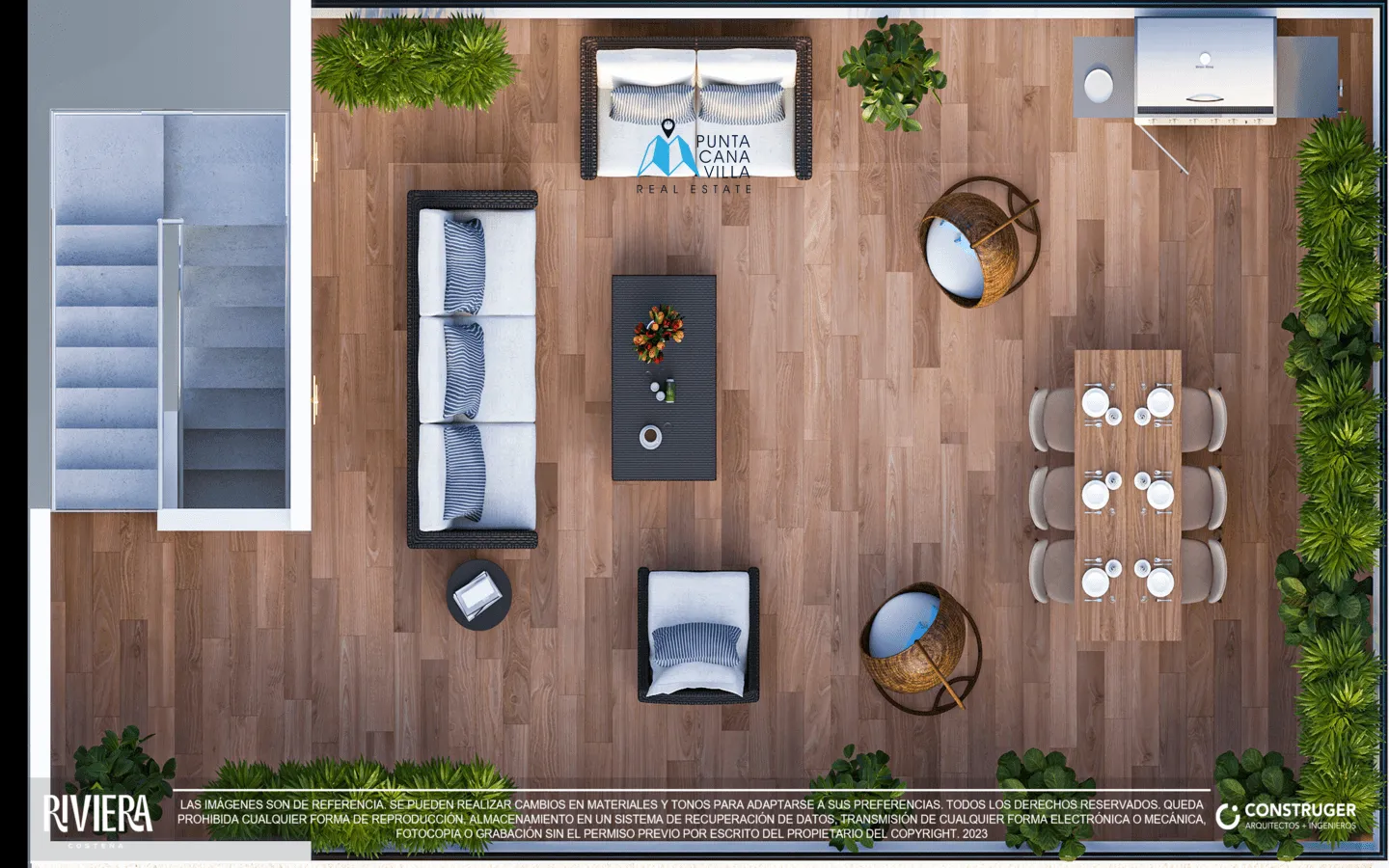 For sale in Vista Cana, one bedroom penthouse in Bavaro, Punta Cana, Riviera Costena ()