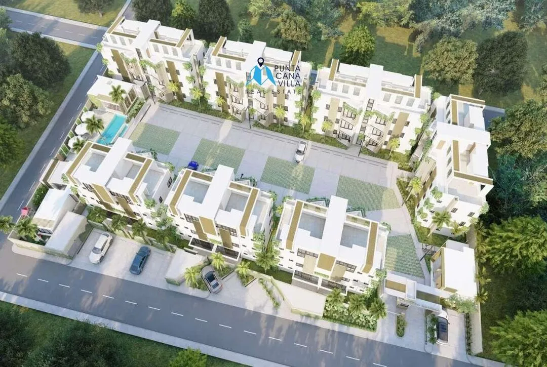 Bavaro condos for sale, one bedroom penthouse in Punta Cana with jacuzzi, Caribbean Gardens ()