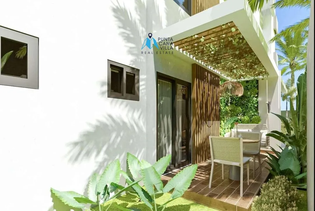 Bavaro condos for sale, one bedroom penthouse in Punta Cana with jacuzzi, Caribbean Gardens ()