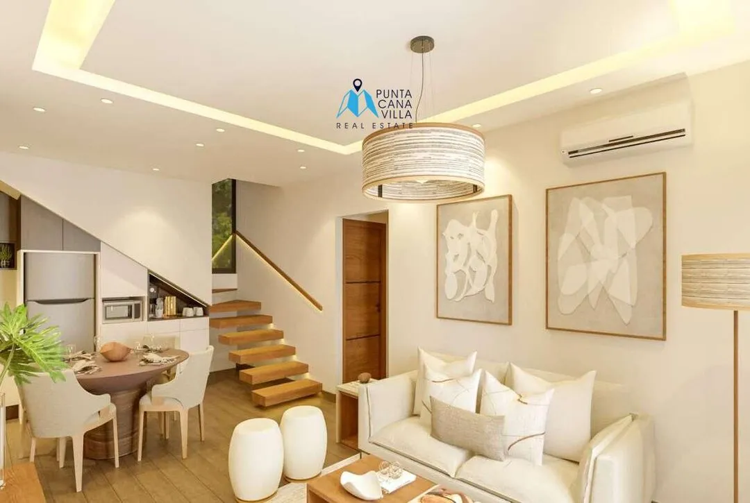 Bavaro condos for sale, one bedroom penthouse in Punta Cana with jacuzzi, Caribbean Gardens ()