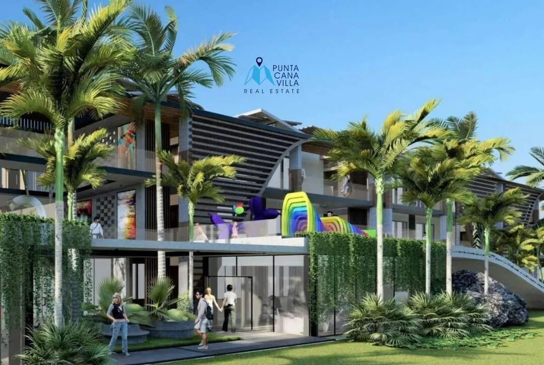 Cap Cana condos for sale in Las Iguanas one bedroom condo with green and shady areas ()