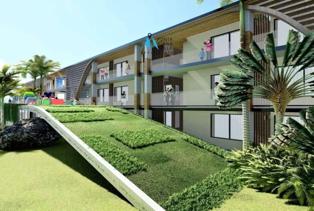 Cap Cana condos for sale in Las Iguanas one bedroom condo with green and shady areas ()