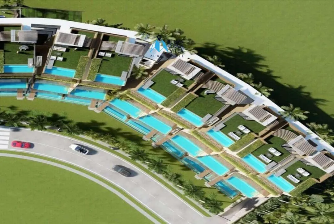 Cap Cana condos for sale in Las Iguanas one bedroom condo with green and shady areas ()