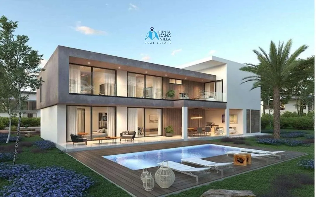 Ciudad Las Canas, Cap Cana villa for sale, luxury five-bedroom villa with covered terrace