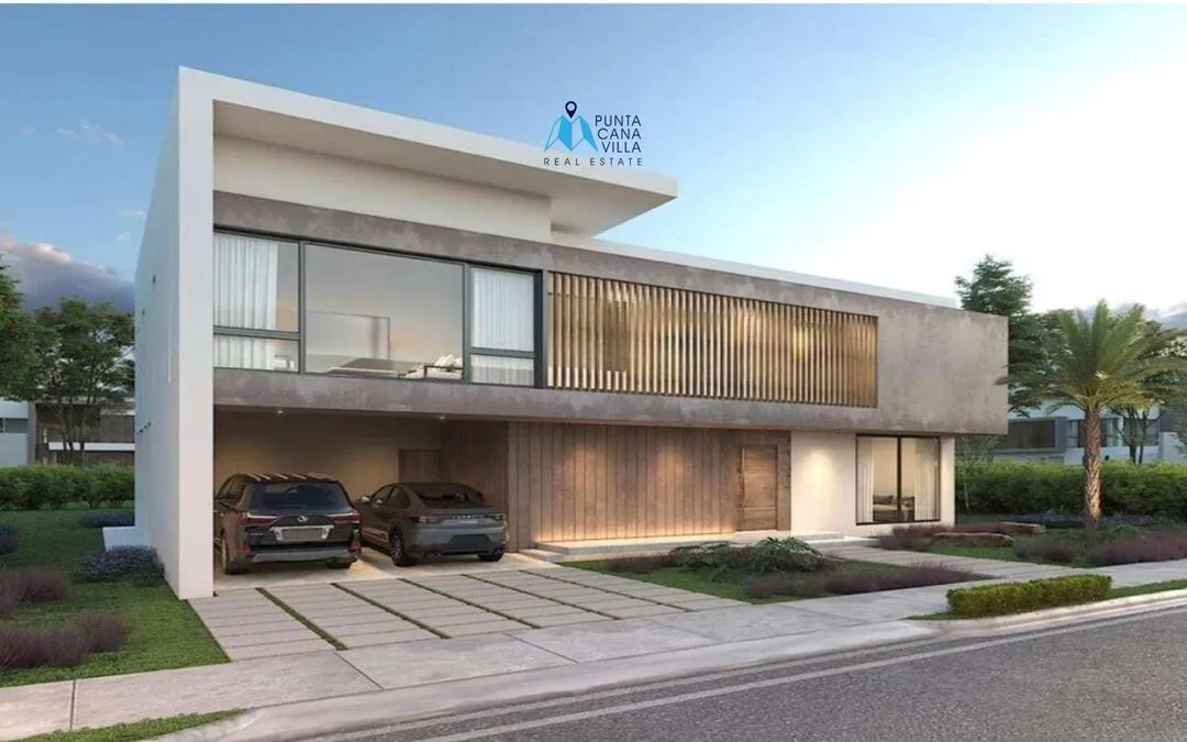 Cap cana condos for sale in Ciudad Las Canas five bedroom villa with covered terrace ()