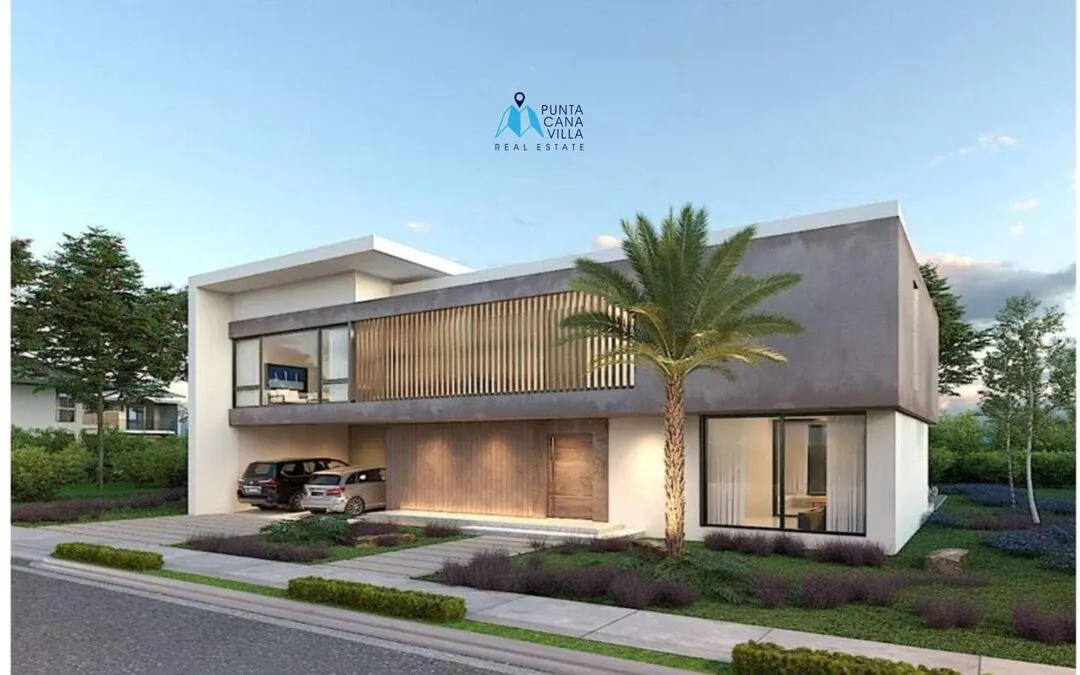 Cap cana condos for sale in Ciudad Las Canas five bedroom villa with covered terrace ()