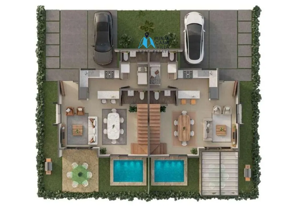 For sale in Vista Cana, three bedroom villa in Punta Cana, Green Garden II ()