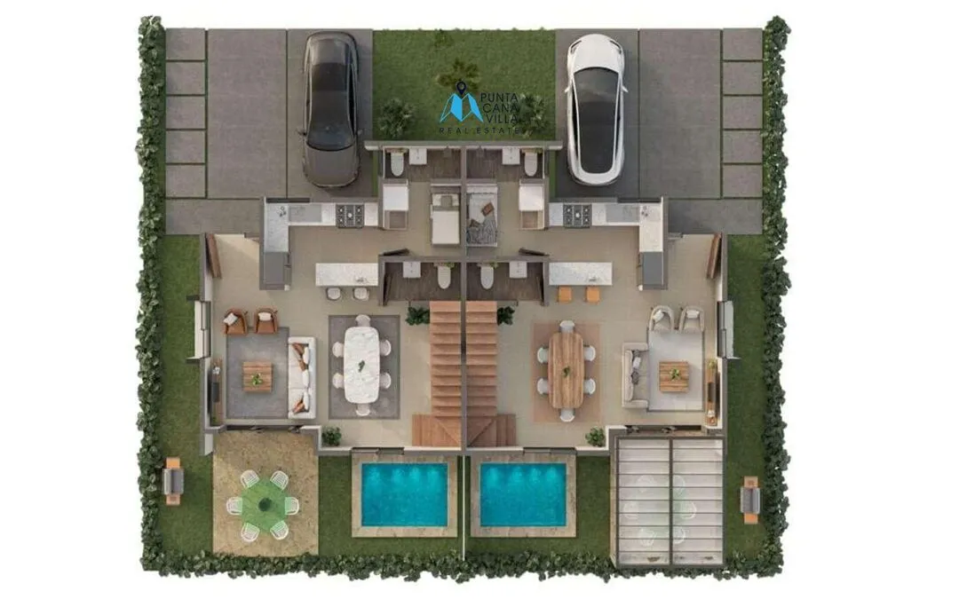 For sale in Vista Cana, three bedroom villa in Punta Cana, Green Garden II ()