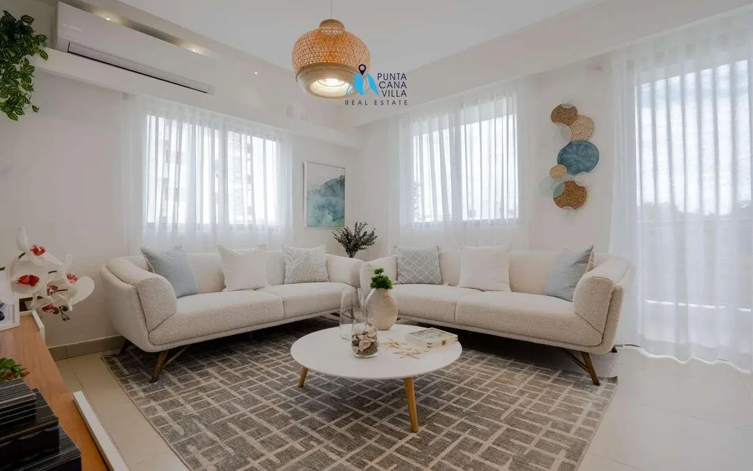 Condos à vendre à Punta Cana, condo de deux chambres à coucher à Velero, communauté fermée