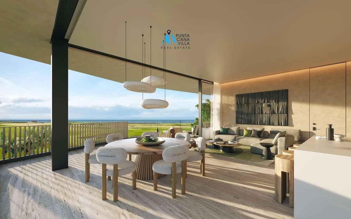 Las Iguanas Golf, Cap Cana, Appartement de trois chambres à vendre avec accès à la plage