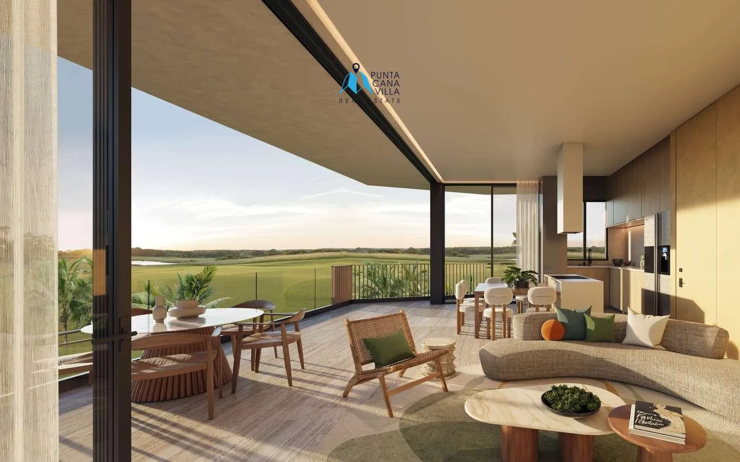 Las Iguanas Golf, Cap Cana, Appartement de trois chambres à vendre avec accès à la plage