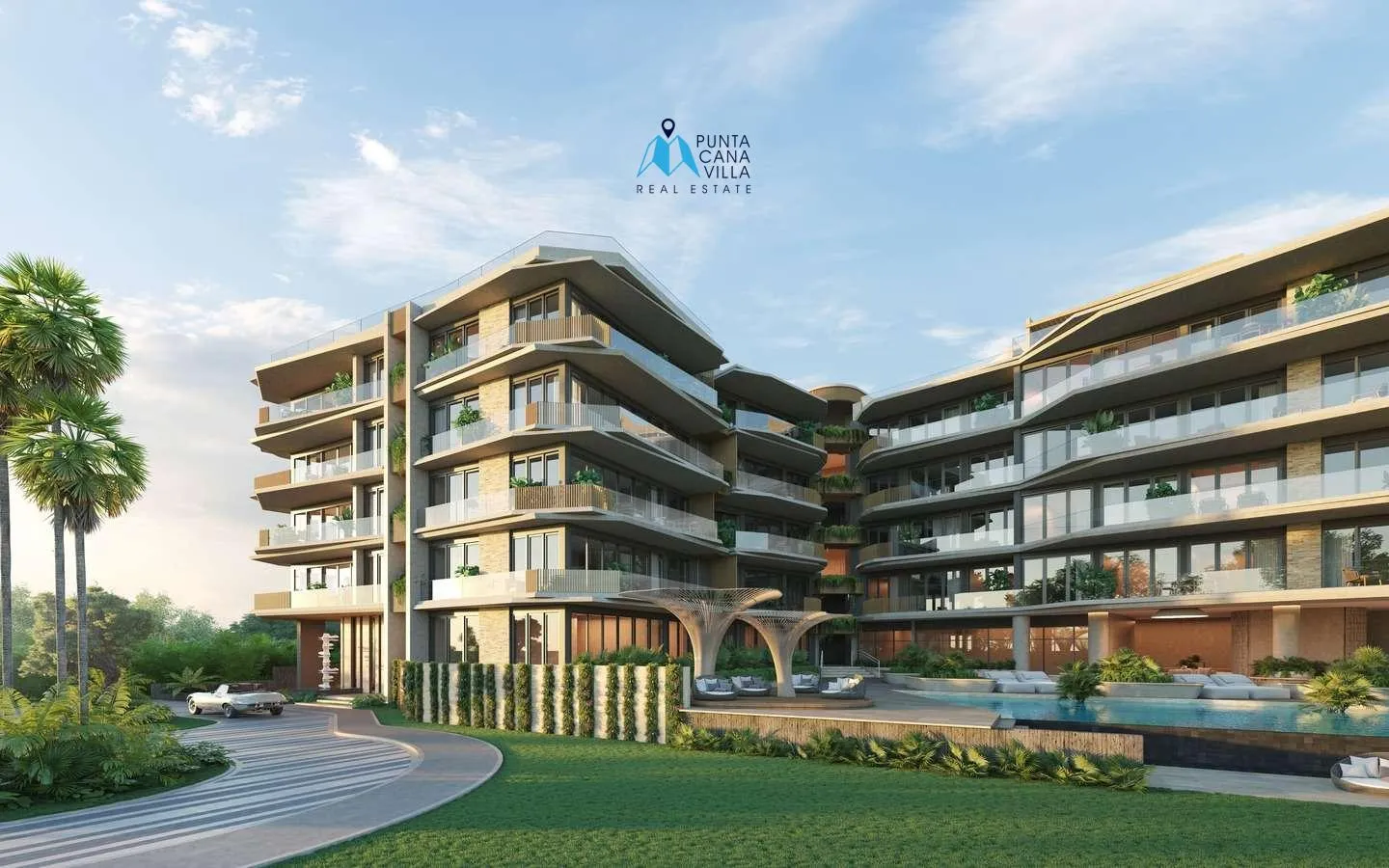 Las Iguanas Golf, Cap Cana, Appartement de trois chambres à vendre avec accès à la plage
