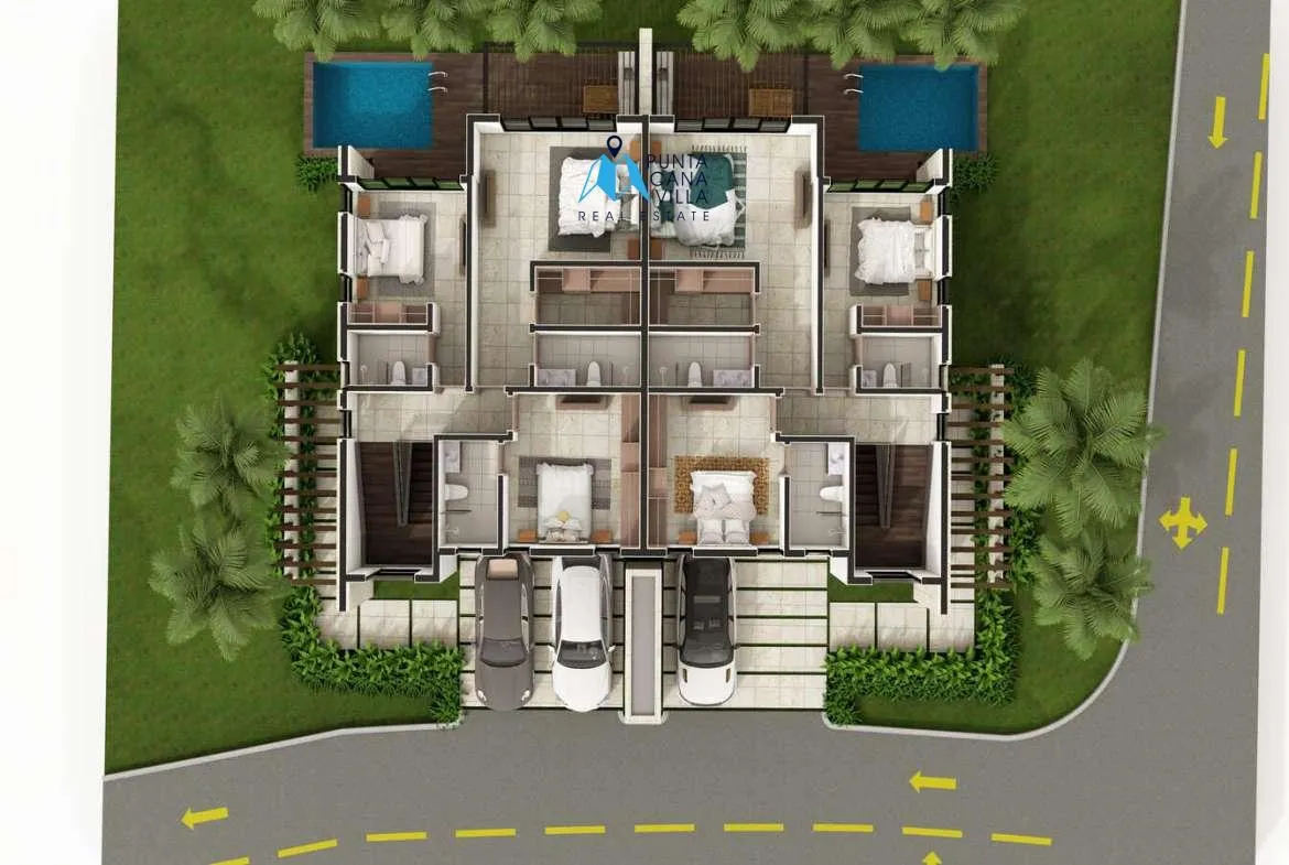 ID , Cap Cana villas for sale in Las Iguanas Golf Residences, Three bedroom villa on the eastern shores of DR ()