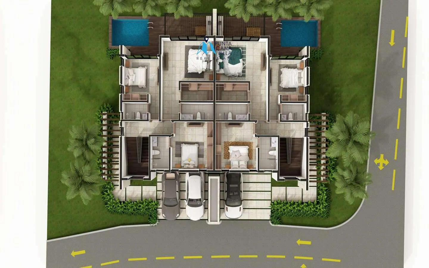 ID , Cap Cana villas for sale in Las Iguanas Golf Residences, Three bedroom villa on the eastern shores of DR ()