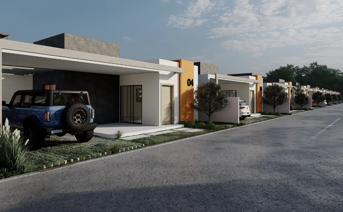 ID , Elegant Two Bedroom Villa For Sale In Paraiso Del Rey, Veron, Punta Cana With Green Areas ()
