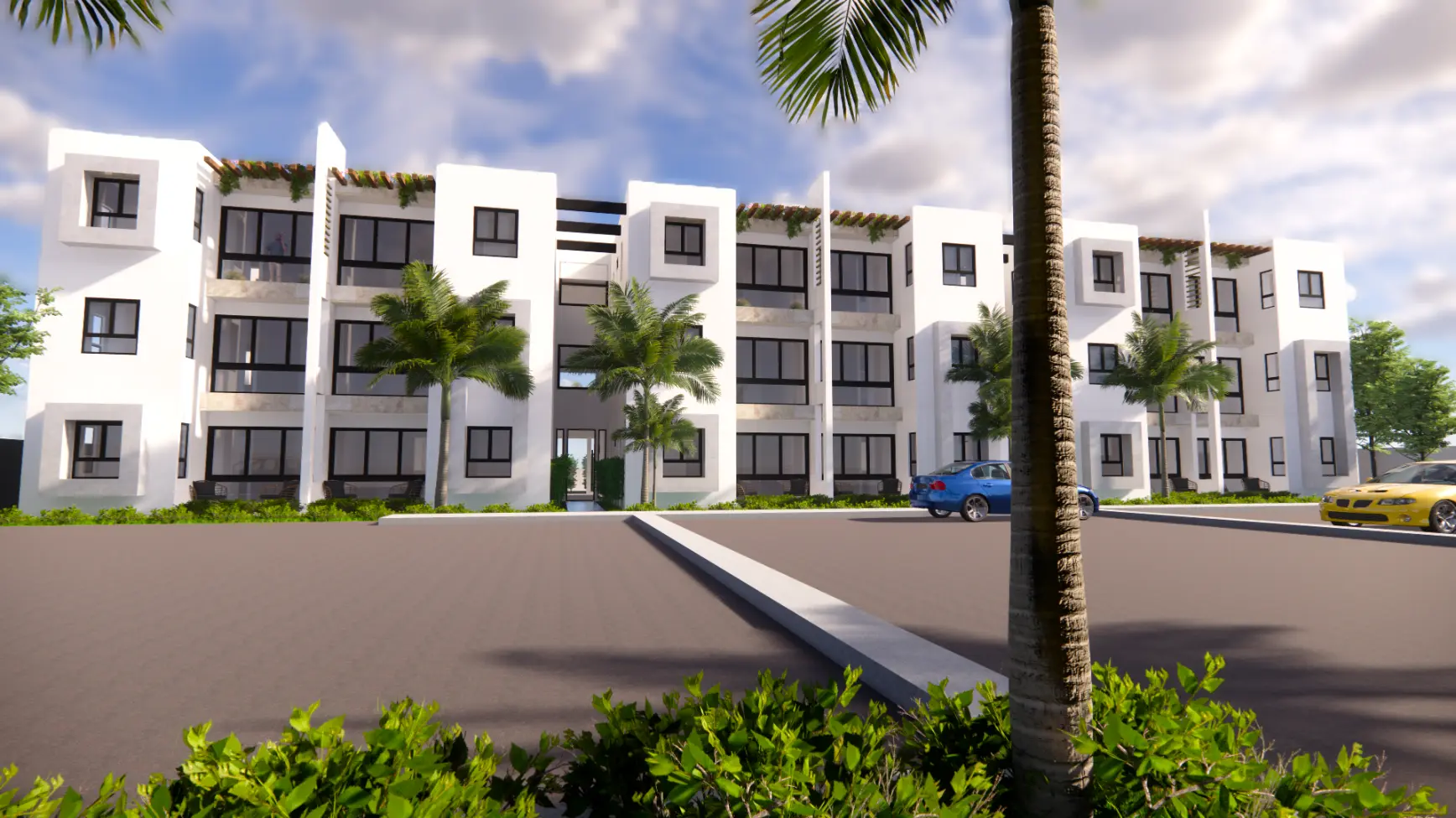 Punta Cana, three-bedroom apartment for sale with parking view