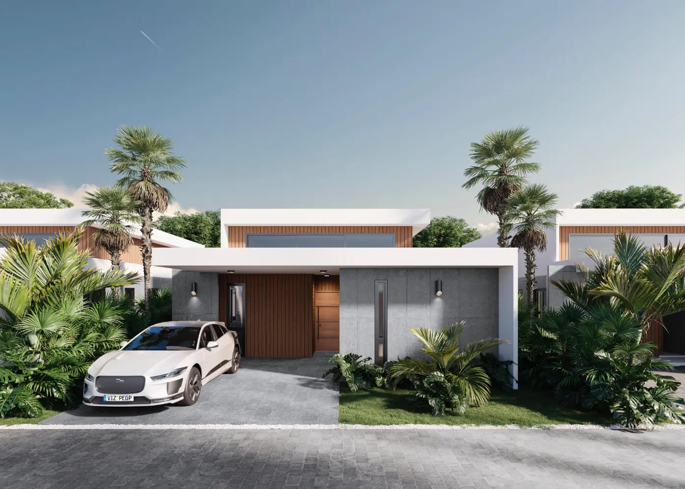 Punta Cana, Three-bedroom villa for sale with golf course and private beach.