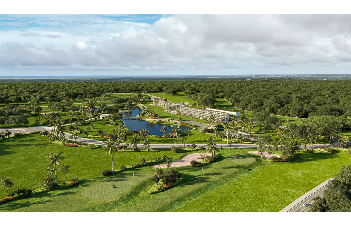 Coral Lake Resort. Two-Bedroom Apartment For Sale In Punta Cana with terrace