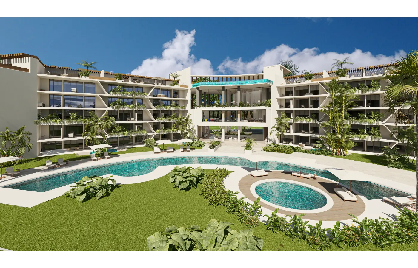 Coral Lake Resort. Appartement de deux chambres à vendre à Punta Cana avec terrasse