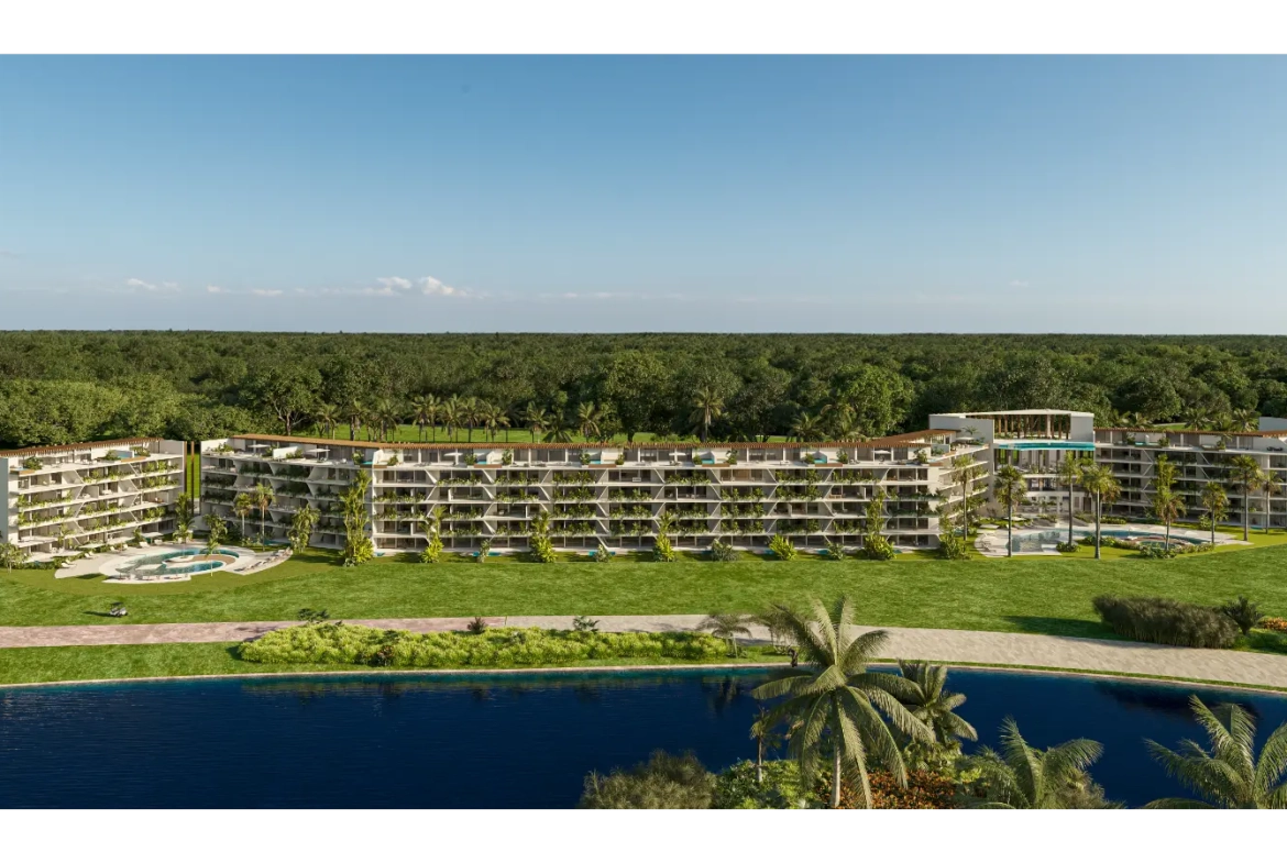 Coral Lake Resort. Appartement de deux chambres à vendre à Punta Cana avec terrasse