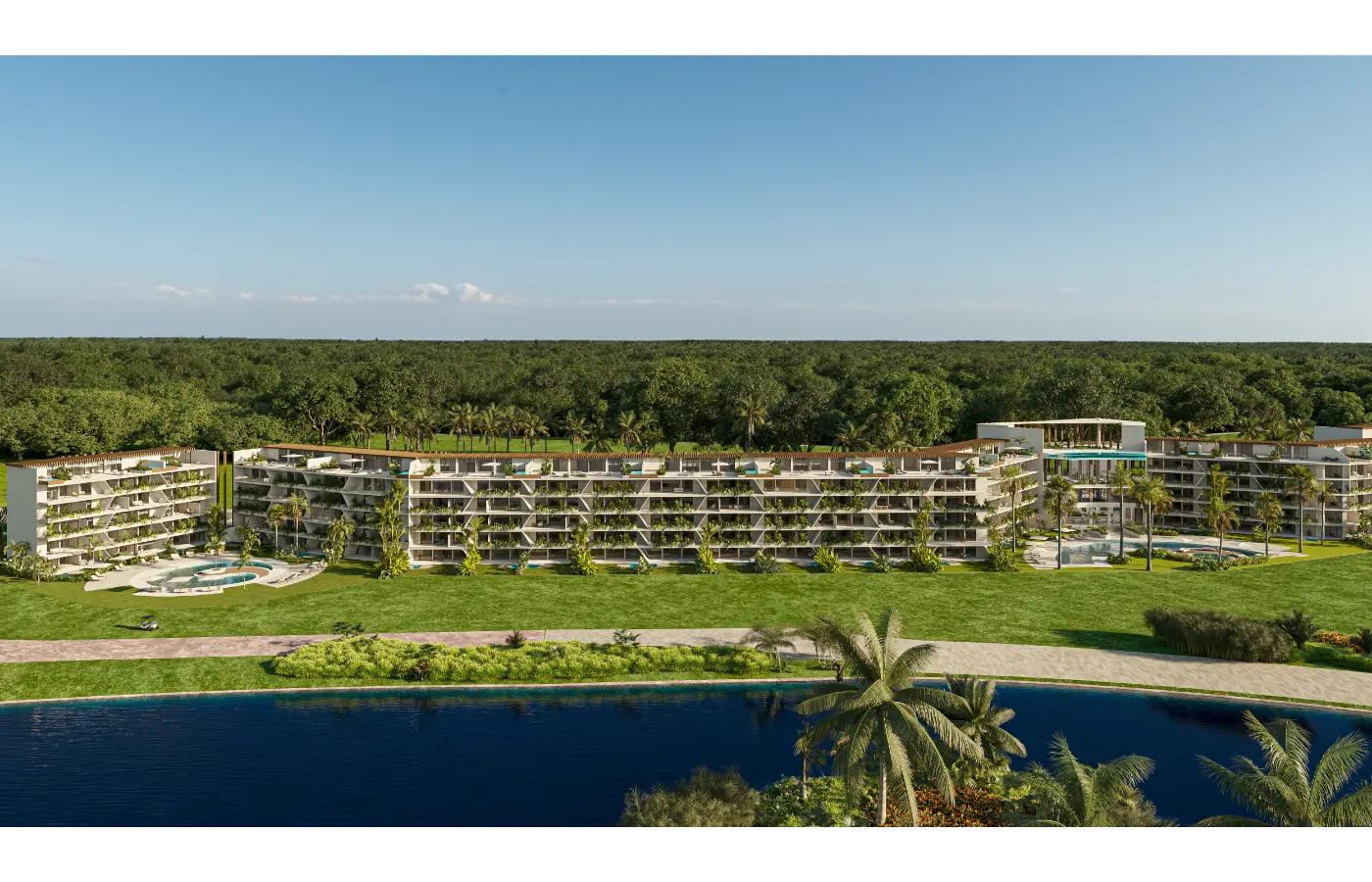 Coral Lake Resort. Appartement de deux chambres à vendre à Punta Cana avec terrasse