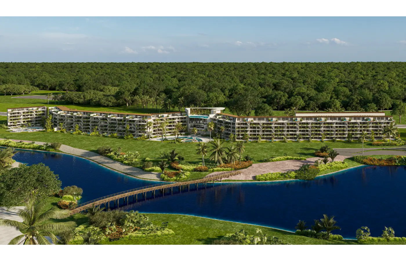 Coral Lake Resort. Appartement de deux chambres à vendre à Punta Cana avec terrasse