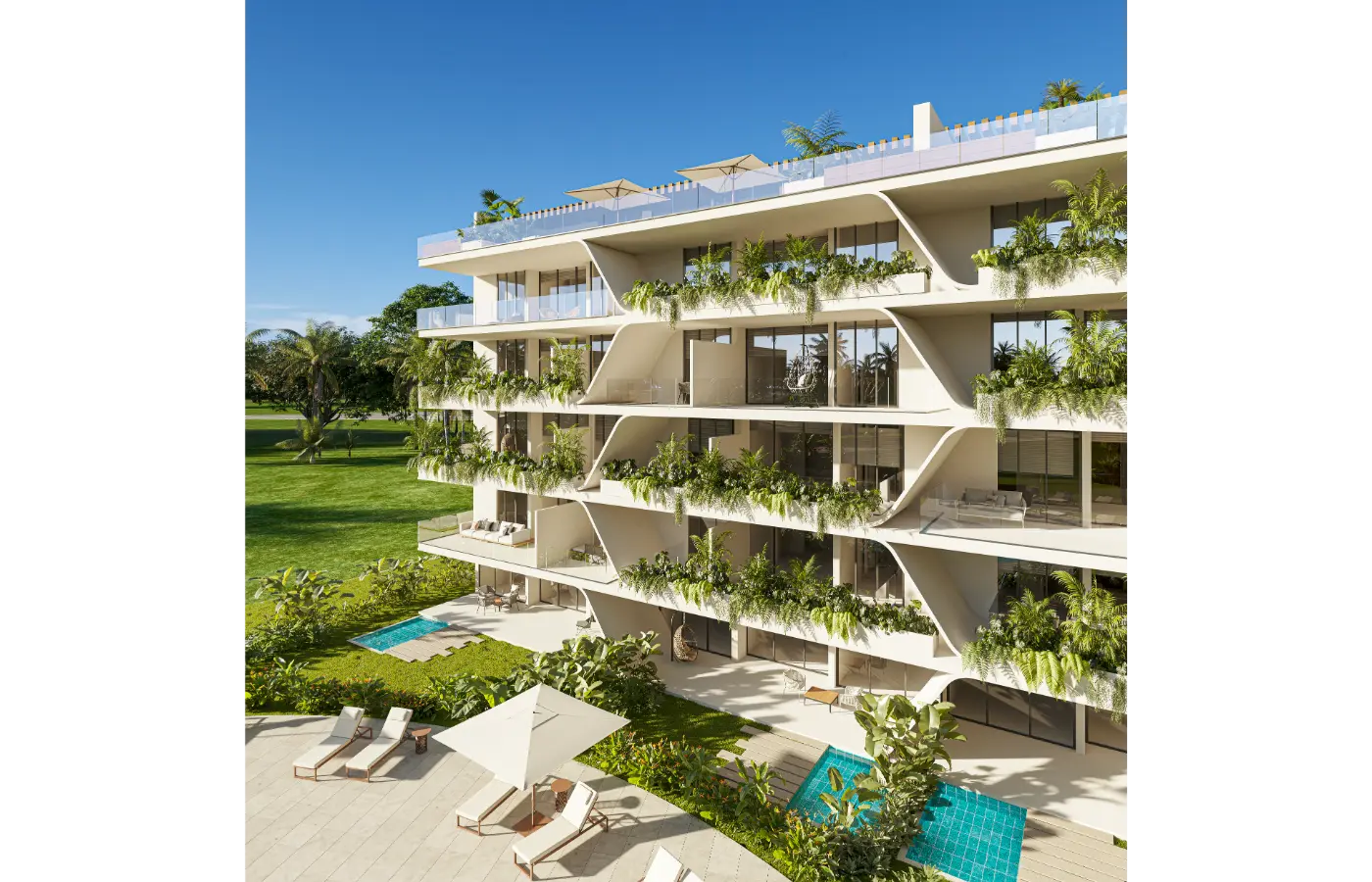 Coral Lake Resort. Appartement de deux chambres à vendre à Punta Cana avec terrasse