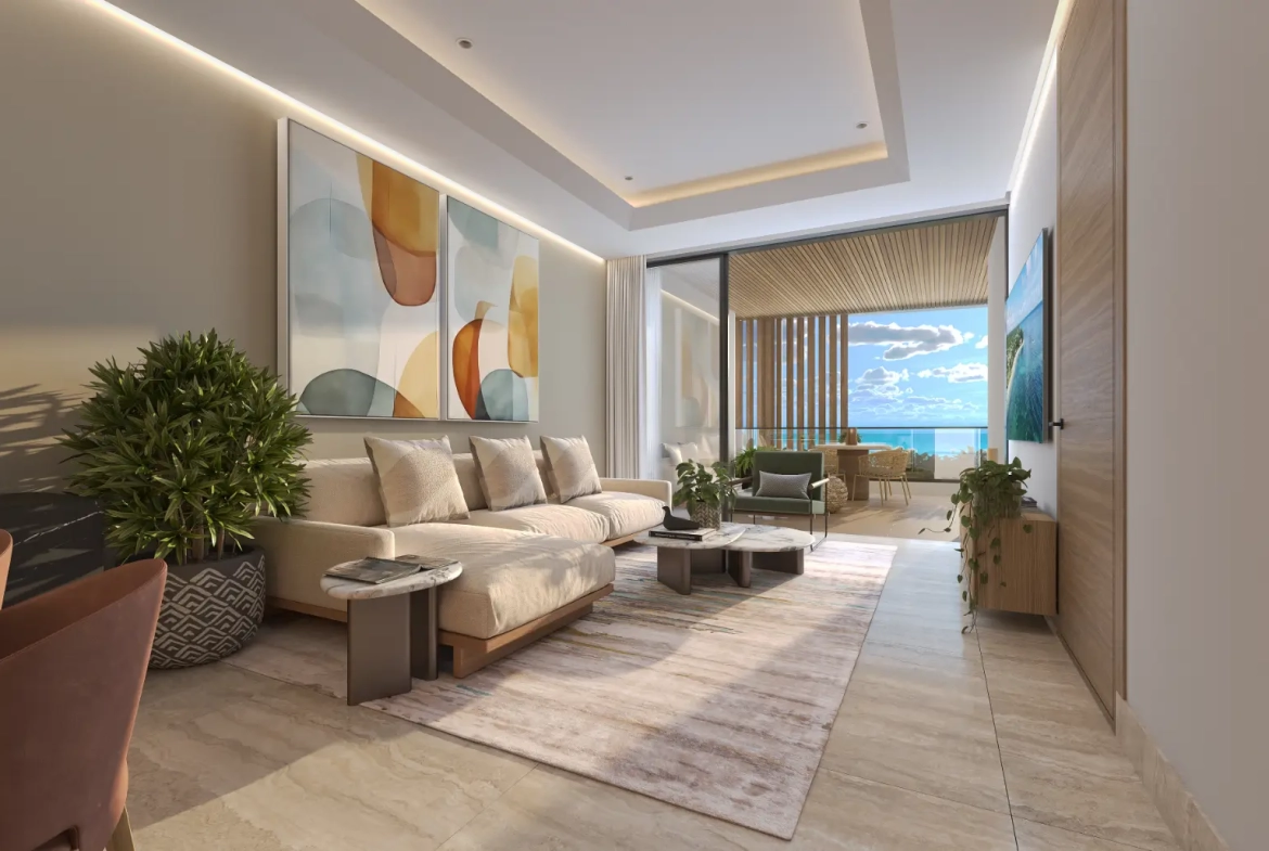 ID , Palm Beach Residences, Three Bedroom Apartment For Sale In Cap Cana With Terrace ()
