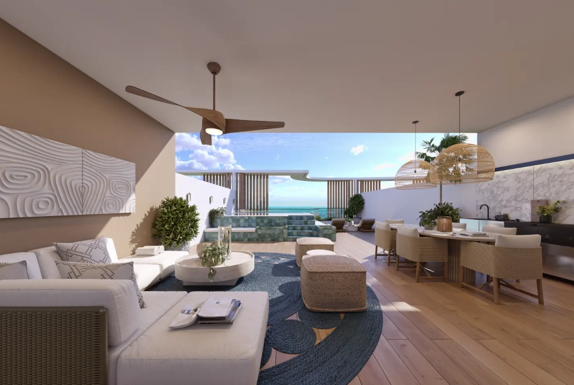 ID , Palm Beach Residences, Two Bedroom Apartment For Sale In Cap Cana With Picuzzi ()