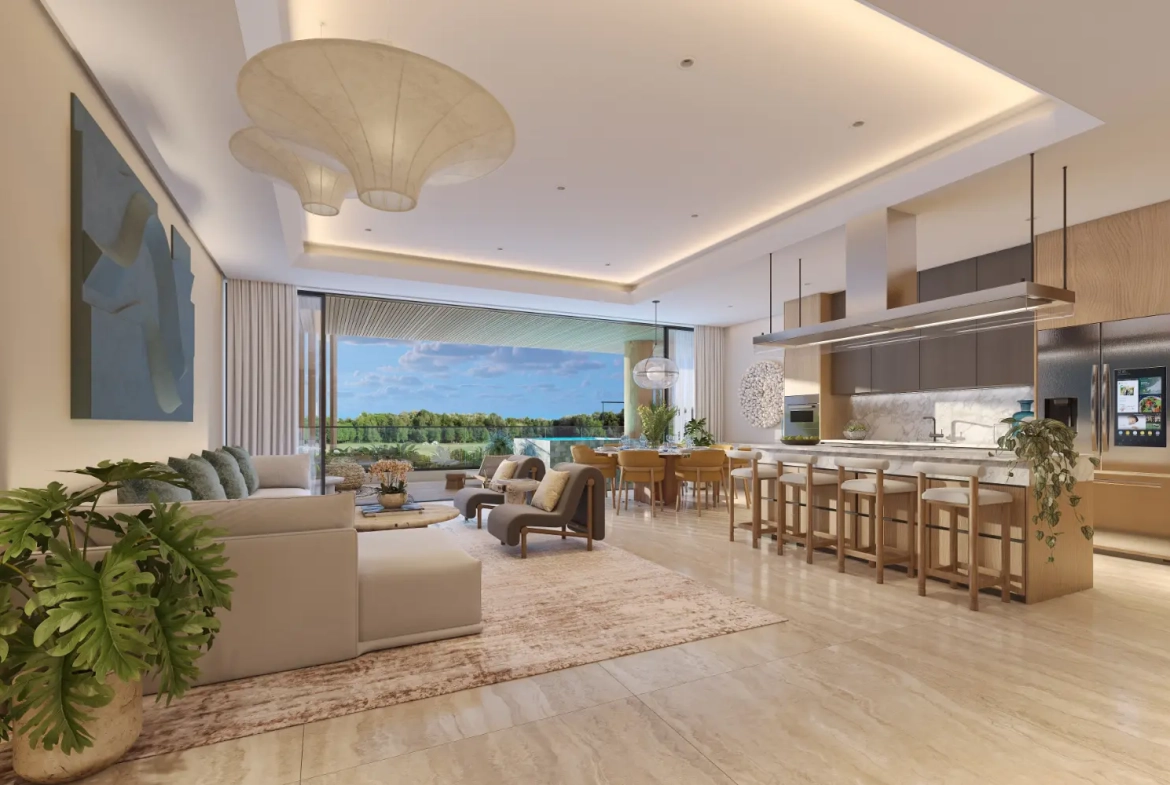 ID , Palm Beach Residences, Two Bedroom Apartment For Sale In Cap Cana With Picuzzi ()