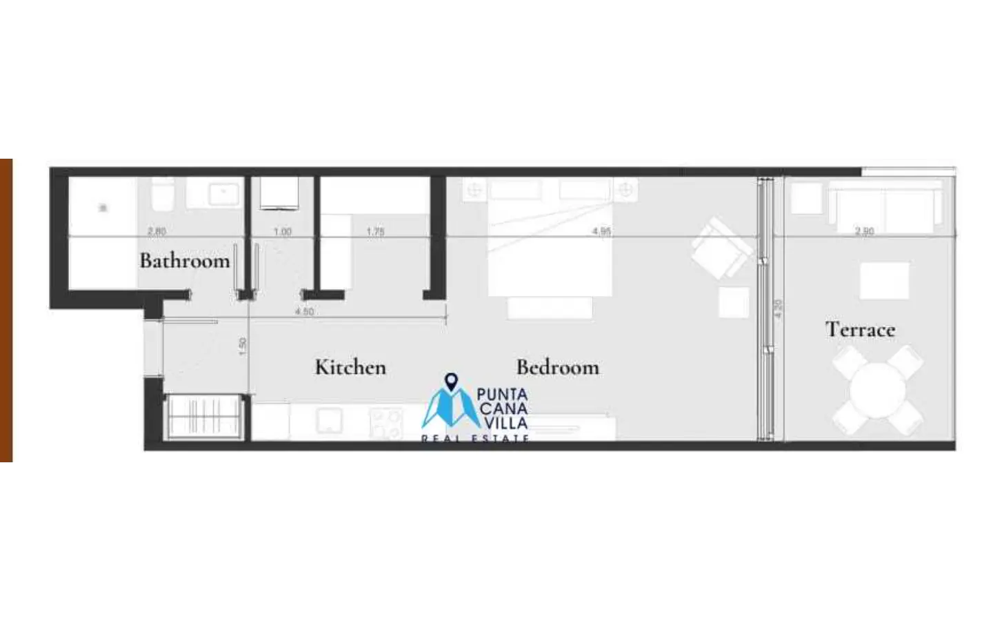 Oasis Lake, Condo d’une chambre à vendre dans le centre-ville, Punta Cana