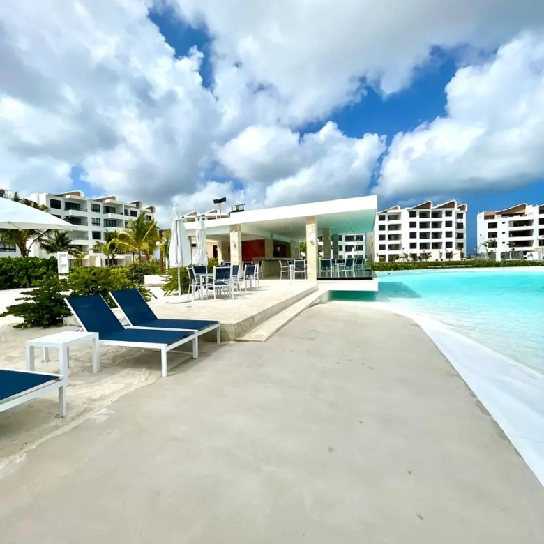 ID , The Beach, Two Bedroom Apartment For Sale In Downtown Punta Cana With Large Balcony ()