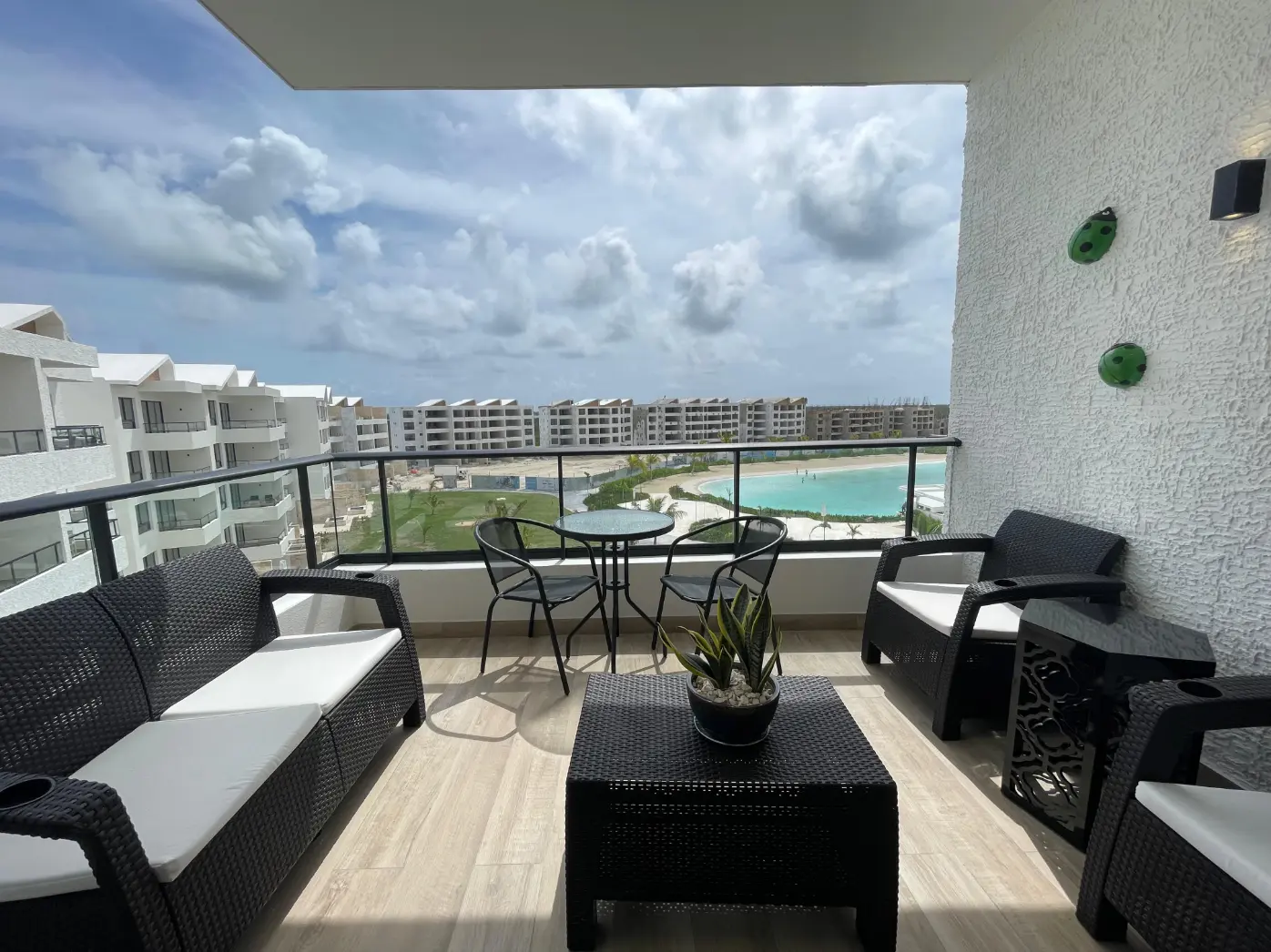 ID , The Beach, Two Bedroom Apartment For Sale In Downtown Punta Cana With Large Balcony ()