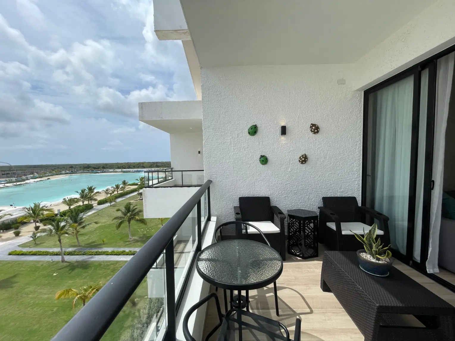 ID , The Beach, Two Bedroom Apartment For Sale In Downtown Punta Cana With Large Balcony ()
