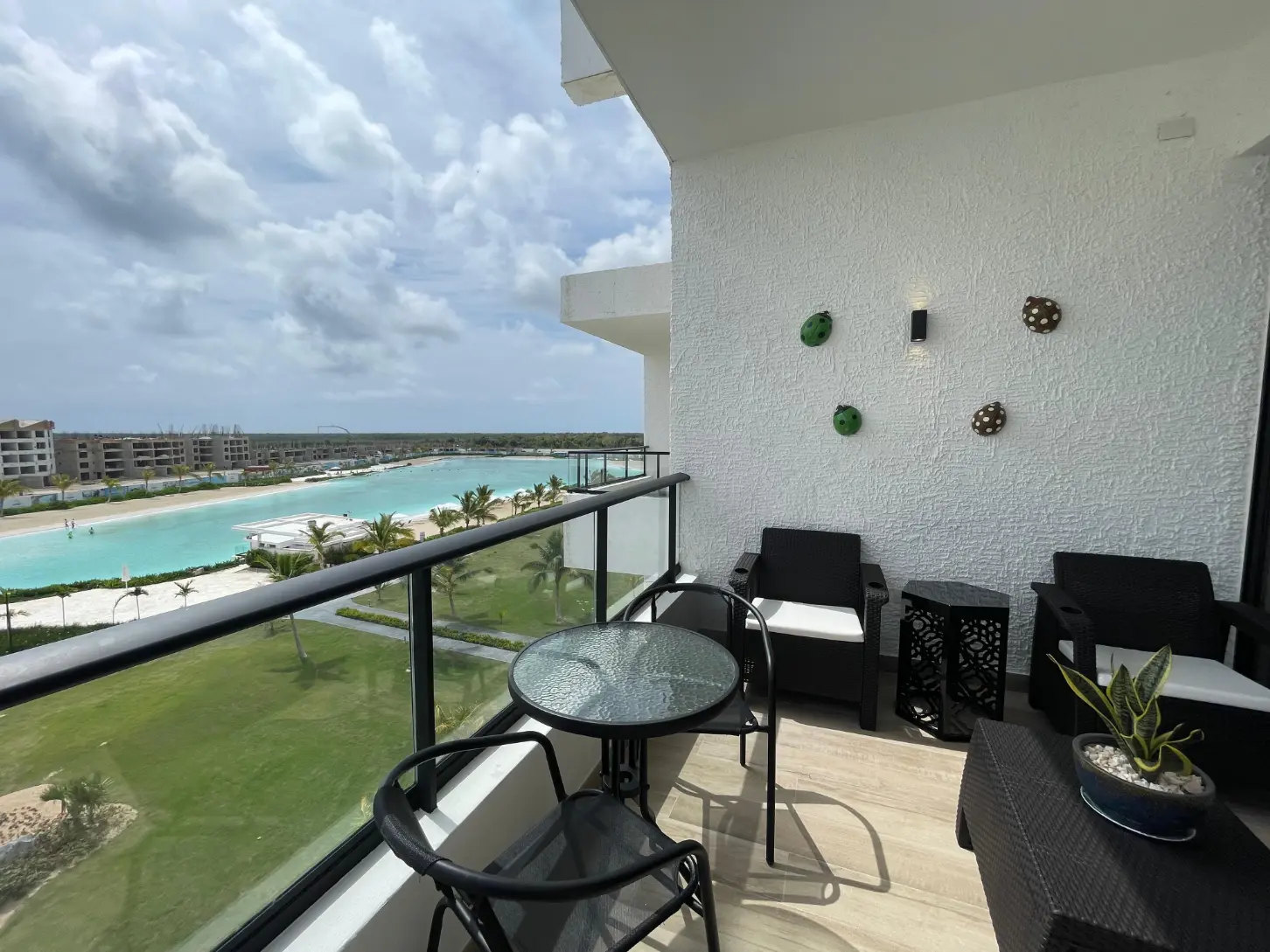 ID , The Beach, Two Bedroom Apartment For Sale In Downtown Punta Cana With Large Balcony ()