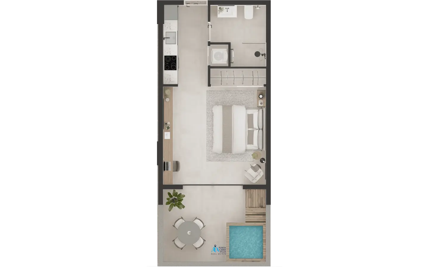 , Oasis Bay, studio apartment for sale in Cana Bay, Punta Cana ()