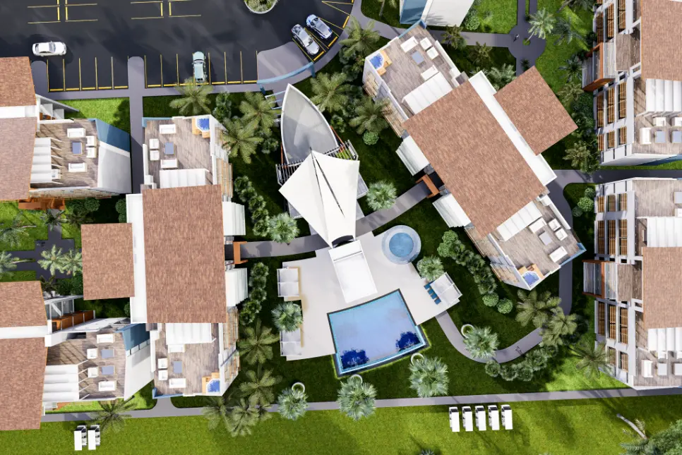 ID , The Palms Residences, One Bedroom Condo For Sale In White Sands, Punta Cana ()