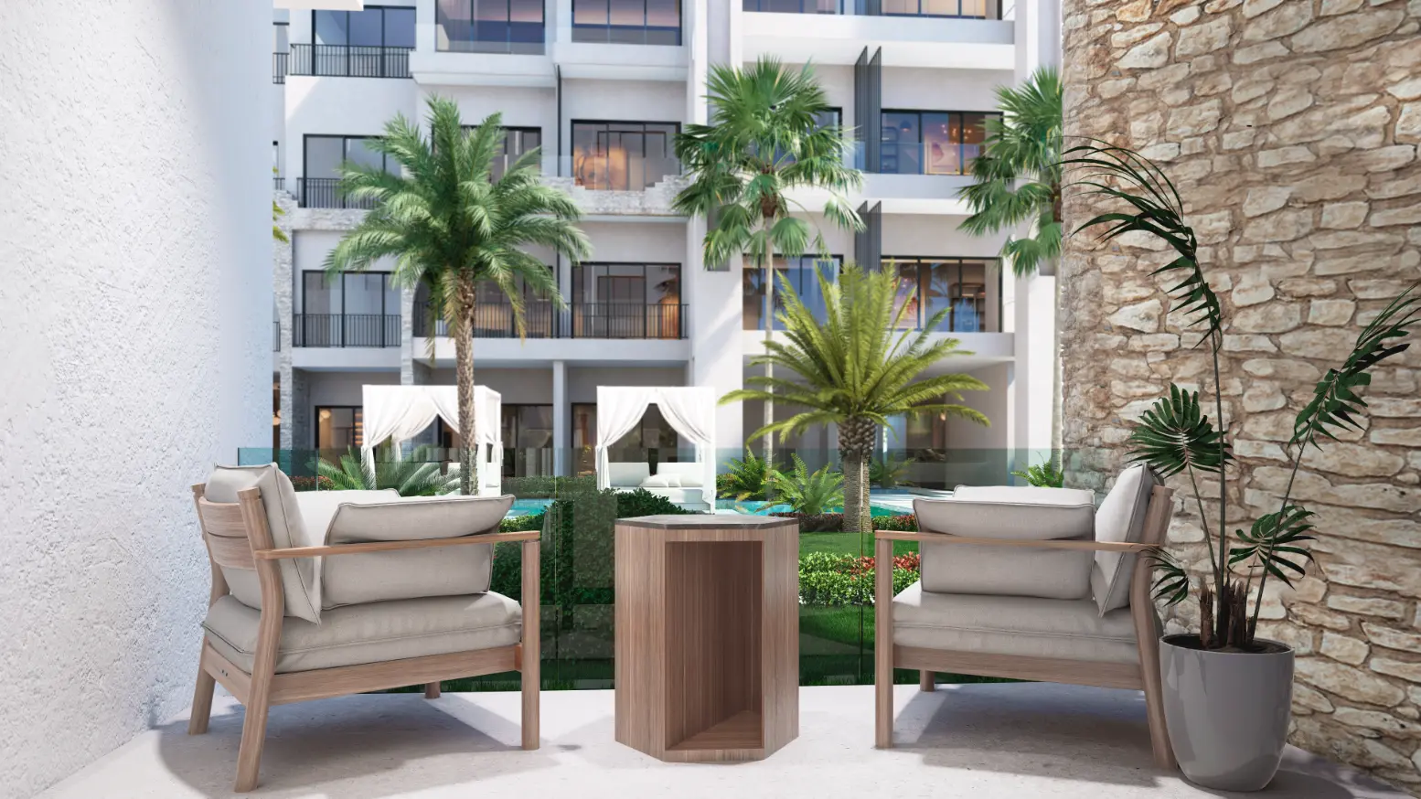 ID , Poseidonia Residences, Two Bedroom Apartment For Sale In Cana Bay Beach And Golf Resort, Punta Cana ()