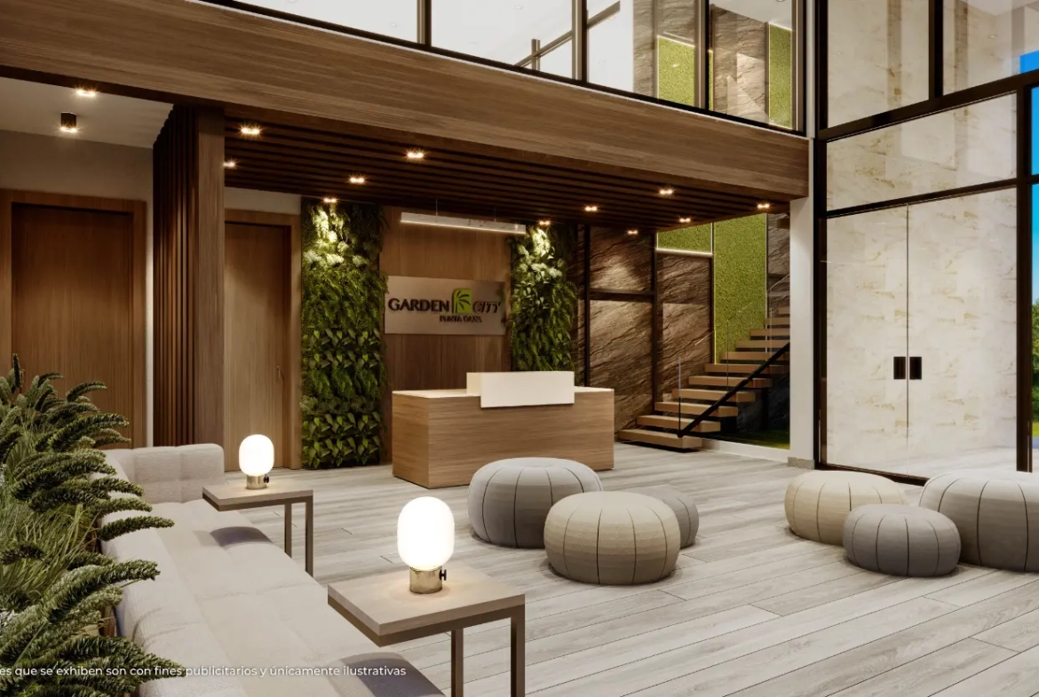 ID , Garden City, Two Bedroom Apartment For Sale In Bavaro, Punta Cana With Lobby ()
