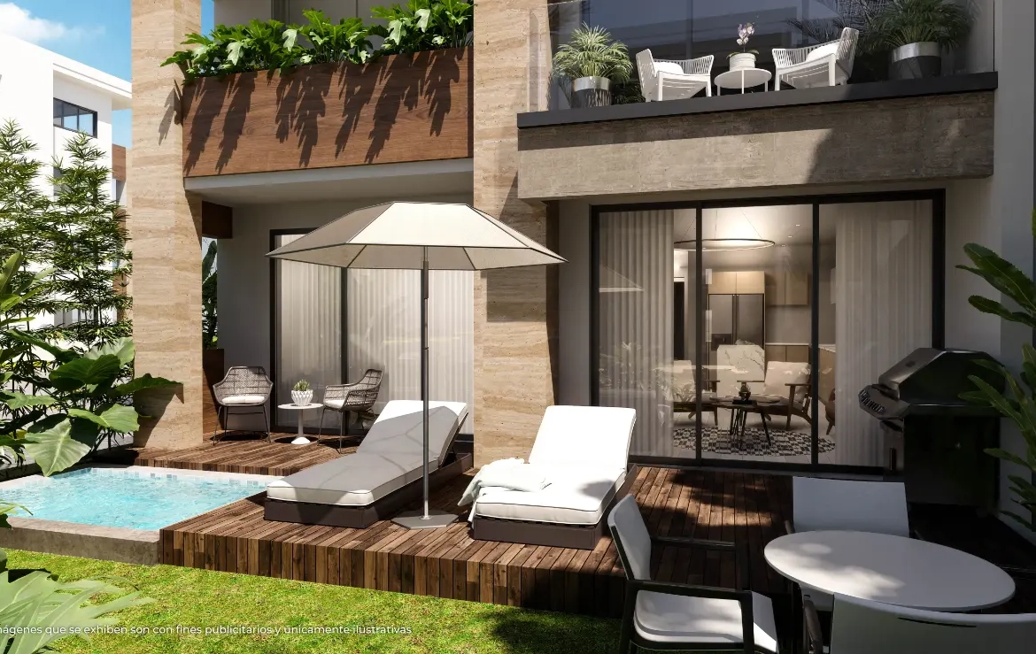 ID , Garden City, Two Bedroom Apartment For Sale In Bavaro, Punta Cana With Lobby ()