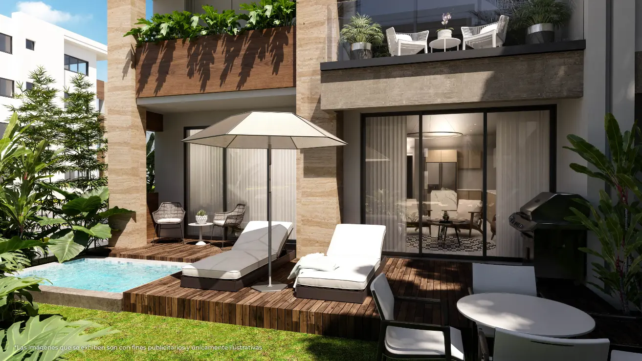 ID , Garden City, Two Bedroom Apartment For Sale In Bavaro, Punta Cana With Lobby ()