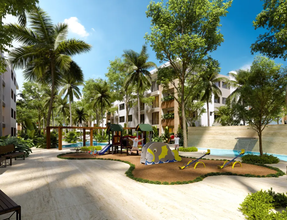 ID , Garden City, Two Bedroom Apartment For Sale In Bavaro, Punta Cana With Lobby ()