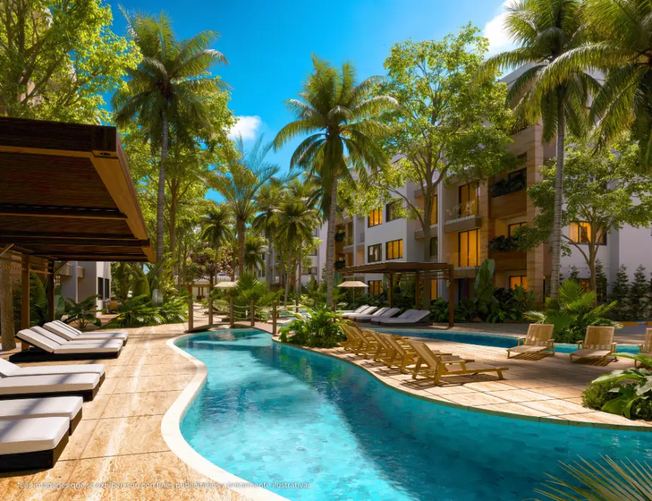 ID , Garden City, Two Bedroom Apartment For Sale In Bavaro, Punta Cana With Lobby ()