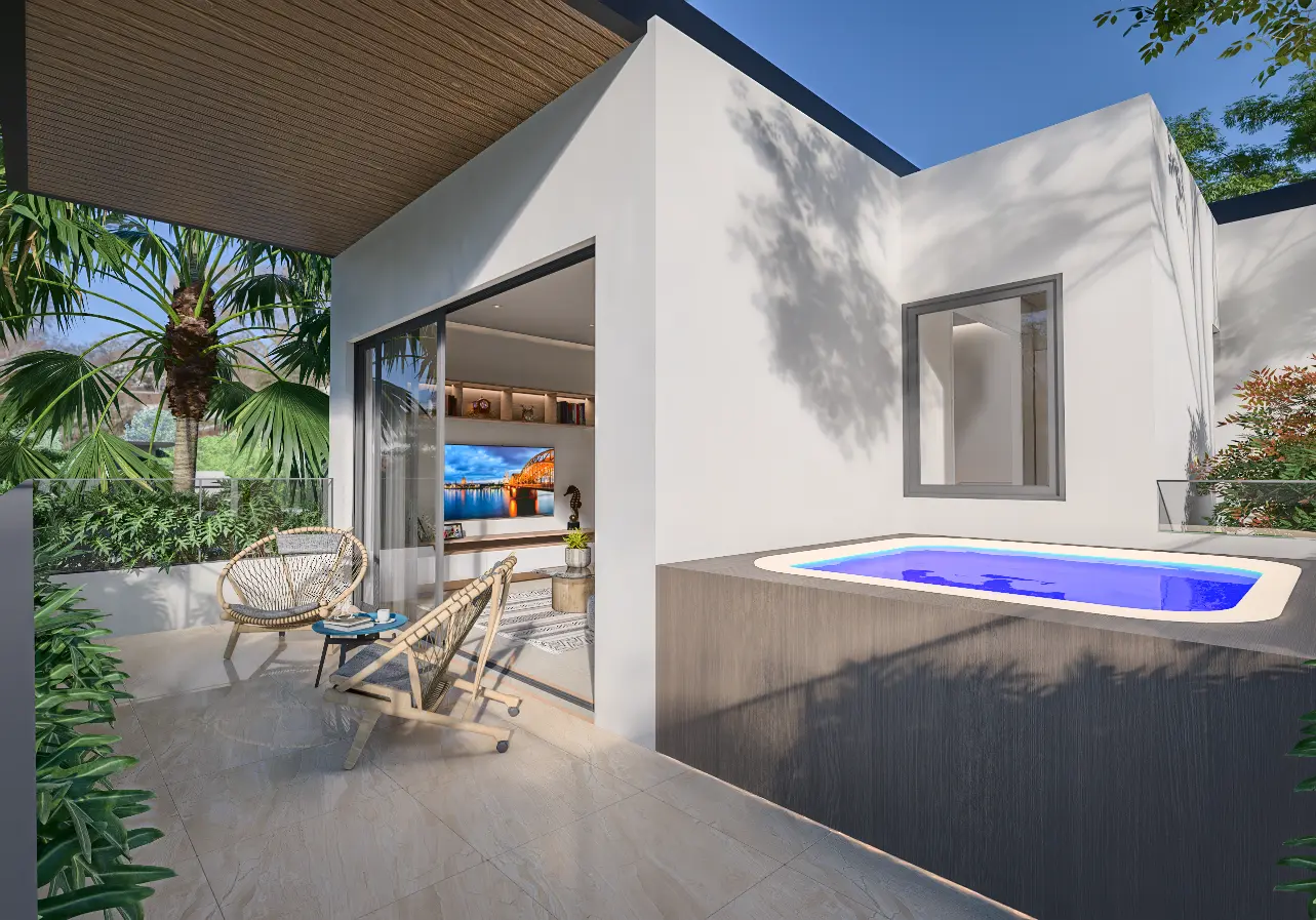 ID , Green Garden III, One Bedroom Penthouse For Sale In Vista Cana, Punta Cana With Rooftop ()