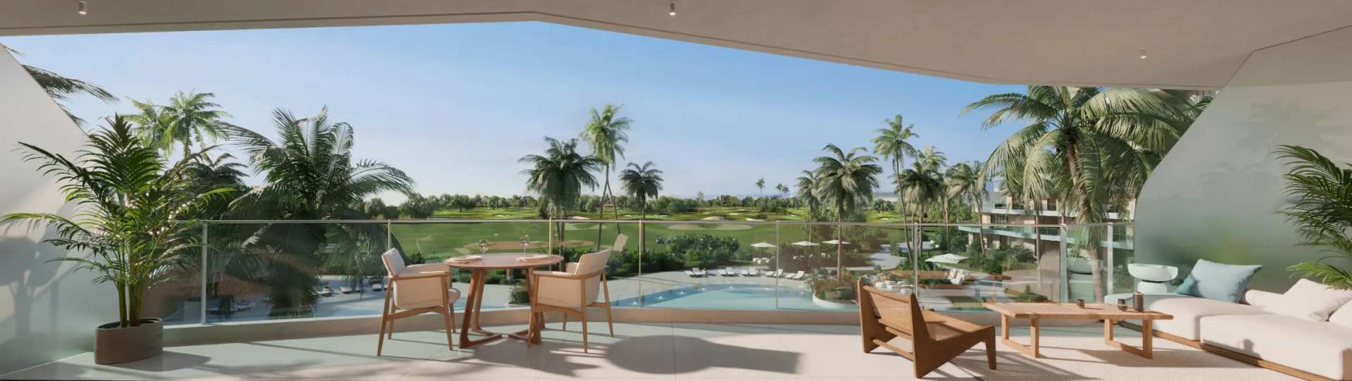 Las Iguanas: Penthouse de un dormitorio en venta en Crystal Garden, Cap Cana con vistas a la piscina